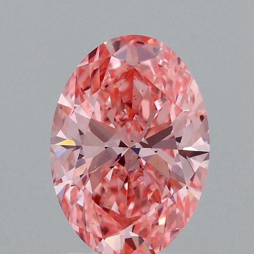 2.02 Ct. Fancy Vivid Pink Oval Lab Grown Diamond