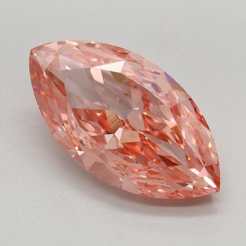 3.12 Ct. Fancy Vivid Pink Marquise Lab Grown Diamond