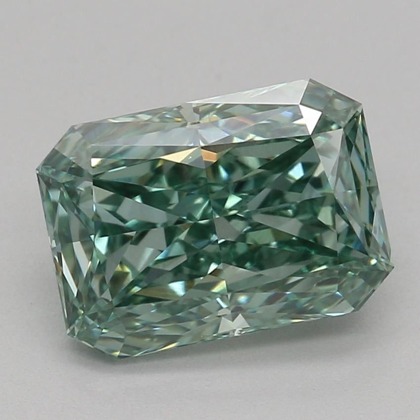 1.59 Ct. Fancy Vivid Green Radiant Lab Grown Diamond