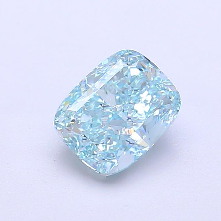1.24 Ct. Fancy Vivid Bluish Blue Cushion Lab Grown Diamond