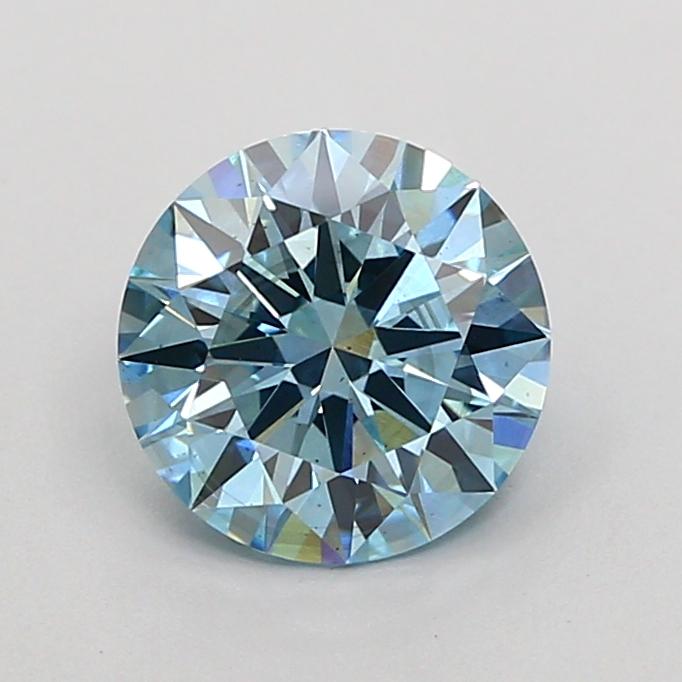 1.51 Ct. Fancy Vivid Blue Round Lab Grown Diamond
