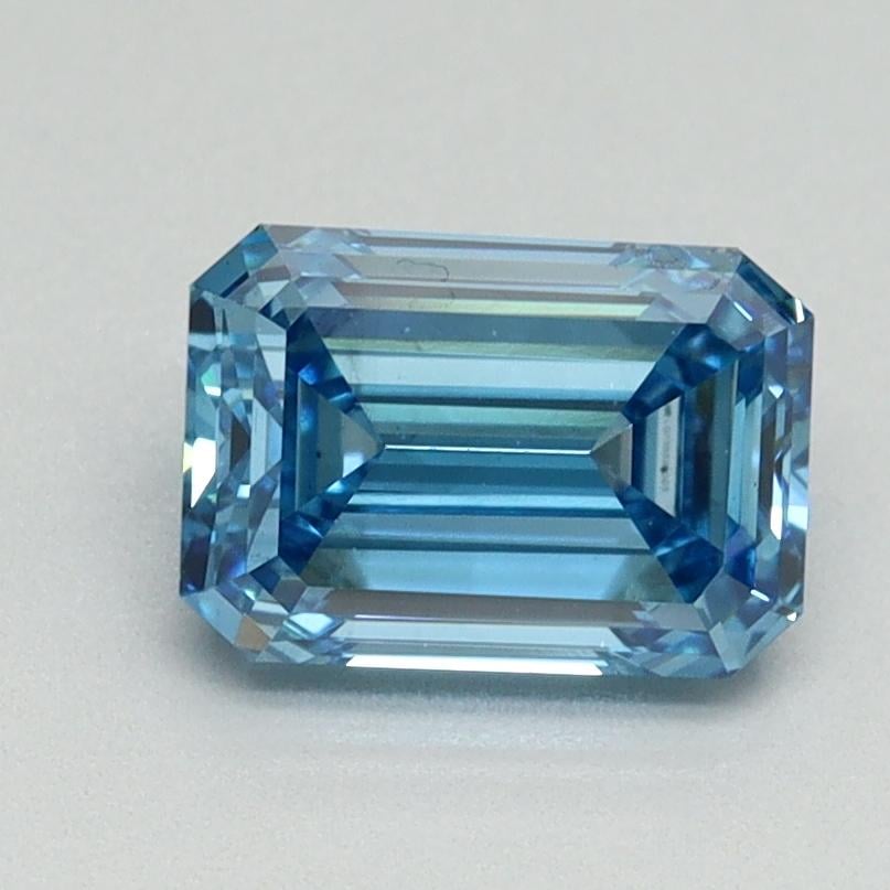 1.50 Ct. Fancy Vivid Blue Emerald Lab Grown Diamond