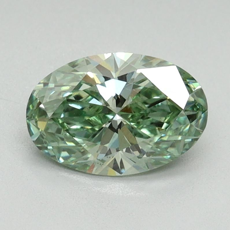 1.05 Ct. Fancy Vivid Green Oval Lab Grown Diamond