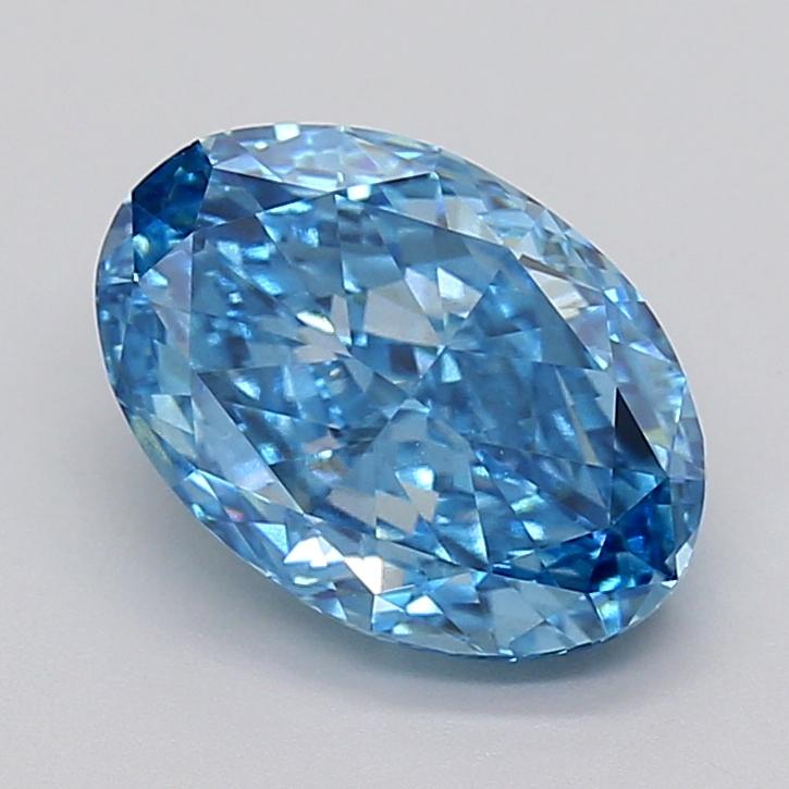 3.51 Ct. Fancy Vivid  Blue Oval Lab Grown Diamond