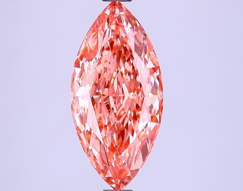 2.21 Ct. Fancy Vivid Pink Marquise Lab Grown Diamond