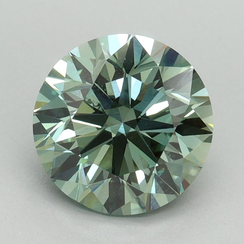 2.00 Ct. Fancy Vivid Green Round Lab Grown Diamond