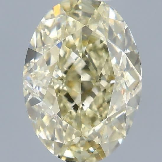 1.03 Ct. Fancy Light Yellow Oval Lab Grown Diamond