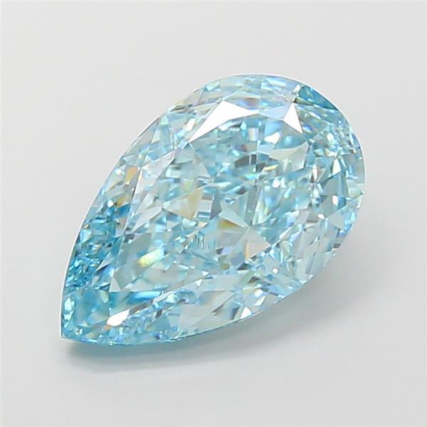 4.68 Ct. Fancy Vivid Blue Pear Lab Grown Diamond
