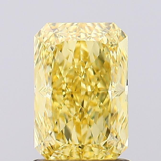 1.29 Ct. Fancy Vivid Yellow Radiant Lab Grown Diamond