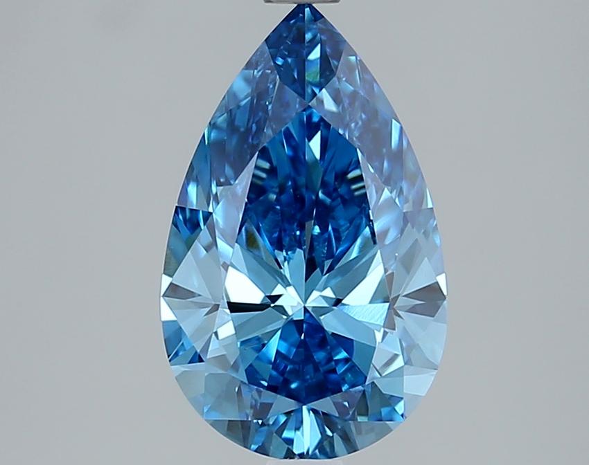 2.53 Ct. Fancy Vivid Blue Pear Lab Grown Diamond