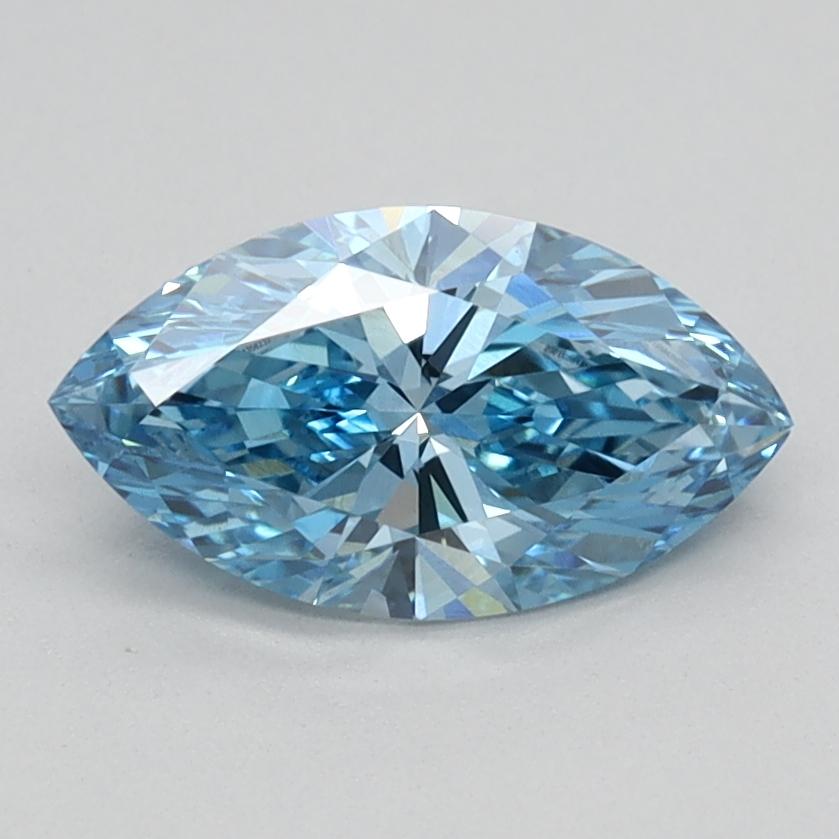 0.81 Ct. Fancy Vivid Blue Marquise Lab Grown Diamond