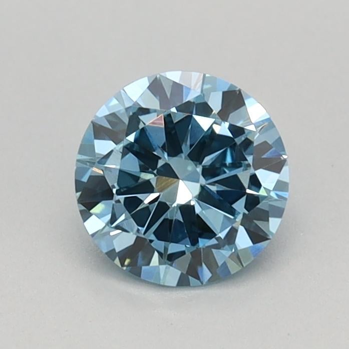 0.46 Ct. Fancy Vivid Blue Round Lab Grown Diamond