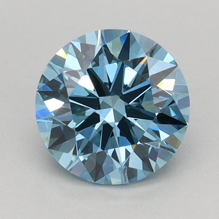 0.76 Ct. Fancy Vivid Blue Round Lab Grown Diamond