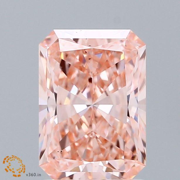 1.80 Ct. Fancy Intense Pink Radiant Lab Grown Diamond
