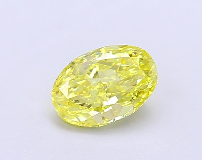 1.0 Ct. Fancy Vivid  Yellow Oval Lab Grown Diamond