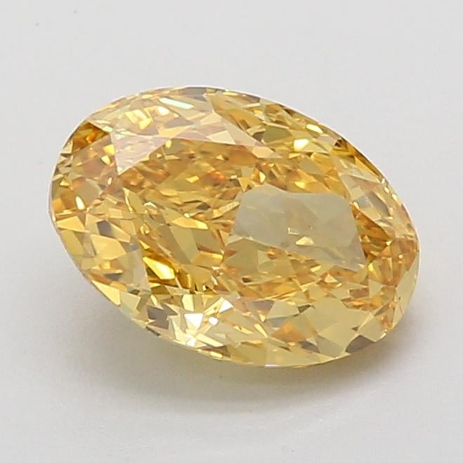 2.02 Ct. Fancy Vivid Yellow Oval Lab Grown Diamond