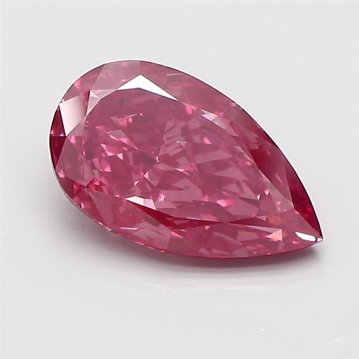 3.04 Ct. Fancy Vivid  Pink Pear Lab Grown Diamond