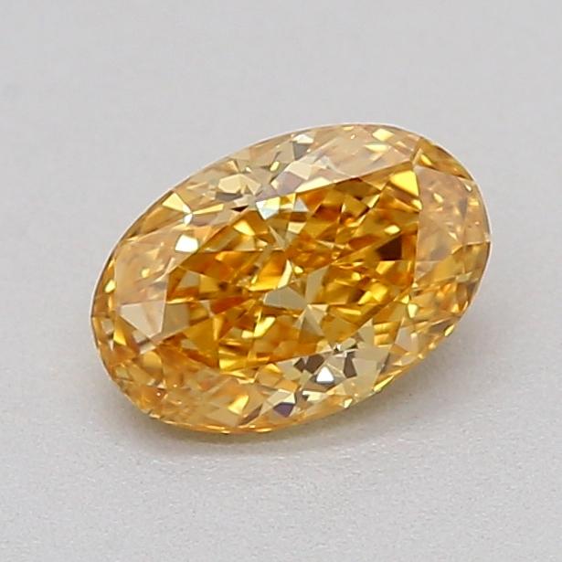 0.32 Ct. Fancy Intense Brownish Yellow Oval Lab Grown Diamond