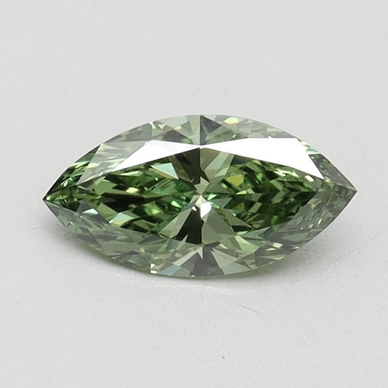 0.53 Ct. Fancy Vivid Green Marquise Lab Grown Diamond