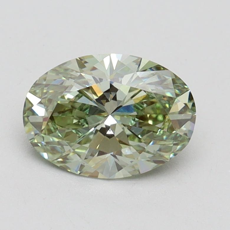1.03 Ct. Fancy Intense Green Oval Lab Grown Diamond