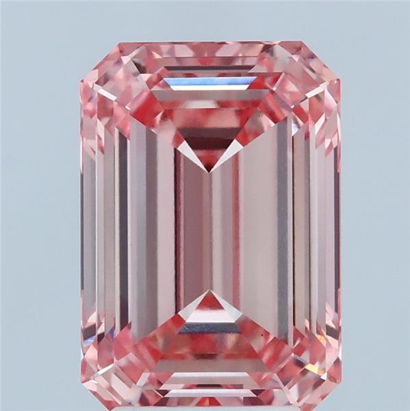 3.55 Ct. Fancy Intense Pink Emerald Lab Grown Diamond