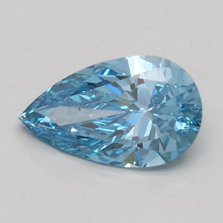 0.54 Ct. Fancy Vivid Blue Pear Lab Grown Diamond