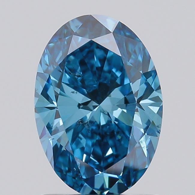 1.06 Ct. Fancy Vivid  Blue Oval Lab Grown Diamond