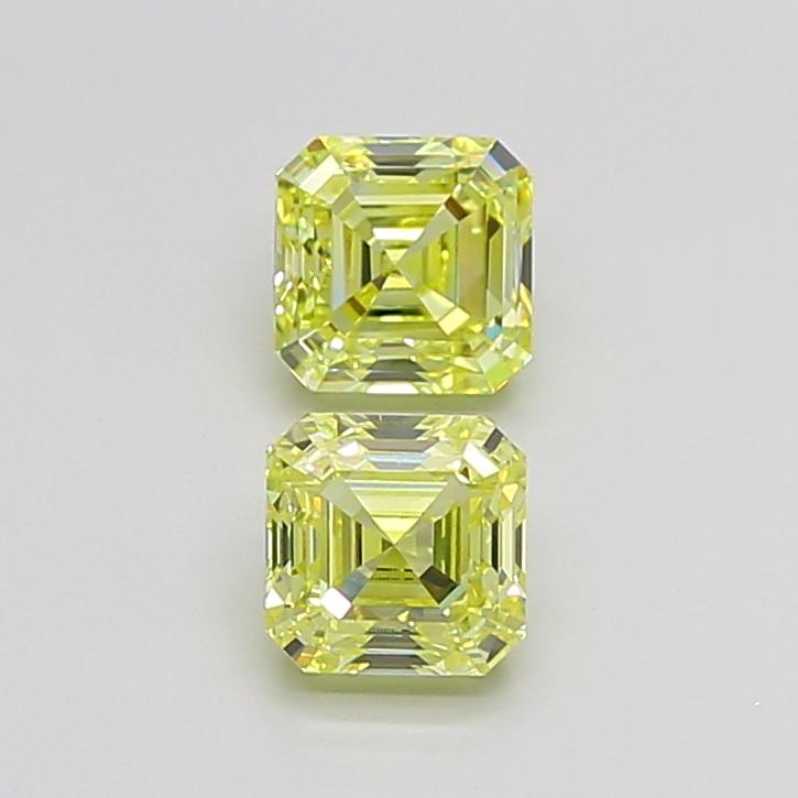 1.21 Ct. Fancy Yellow Asscher Lab Grown Diamond