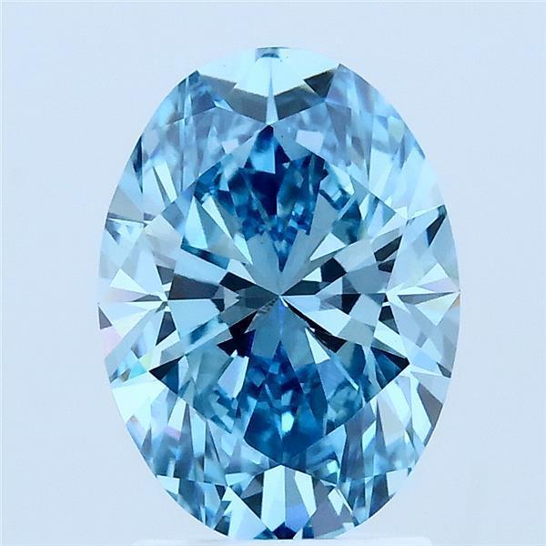2.08 Ct. Fancy Blue Oval Lab Grown Diamond