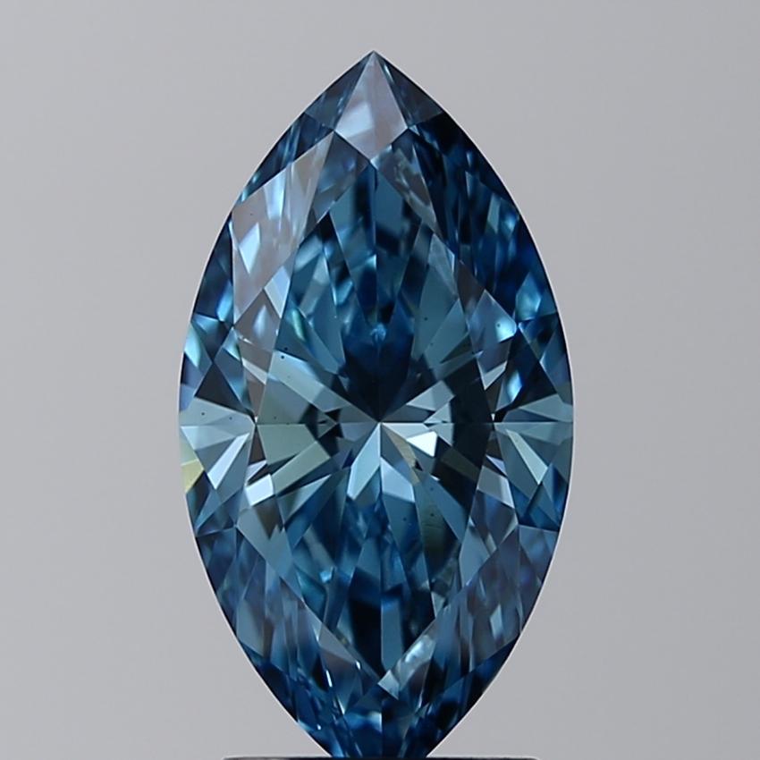 2.01 Ct. Fancy Vivid Blue Marquise Lab Grown Diamond