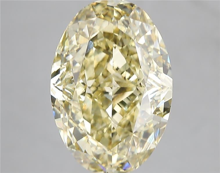 6.58 Ct. Fancy Intense Yellow Oval Lab Grown Diamond