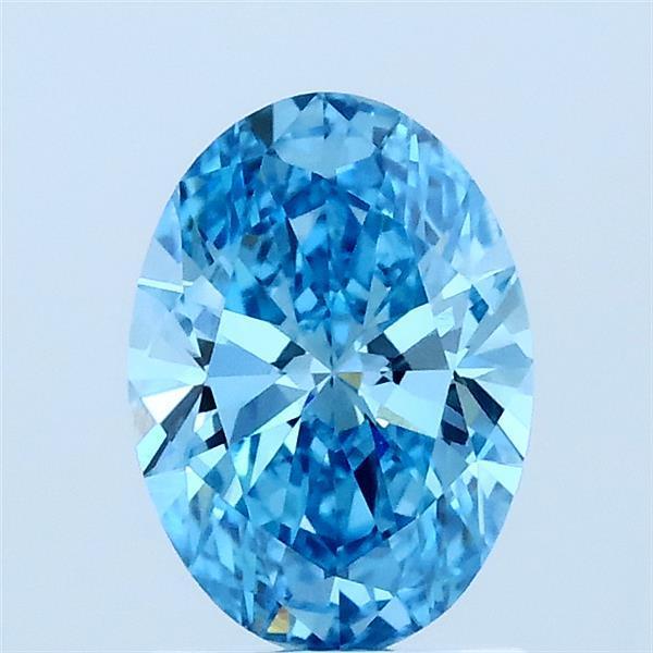 1.05 Ct. Fancy Vivid Blue Oval Lab Grown Diamond