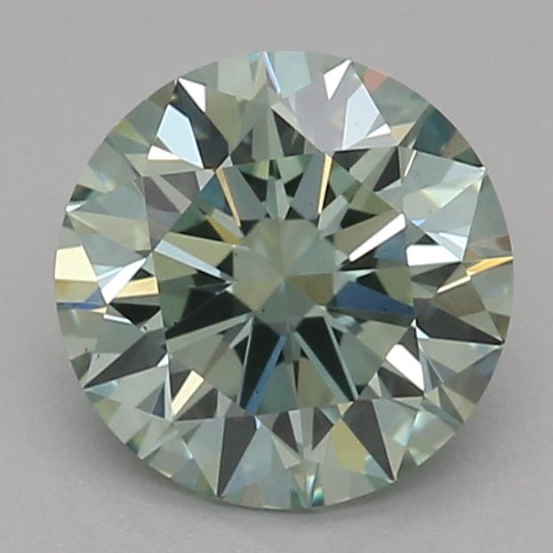 0.78 Ct. Fancy Vivid Green Round Lab Grown Diamond