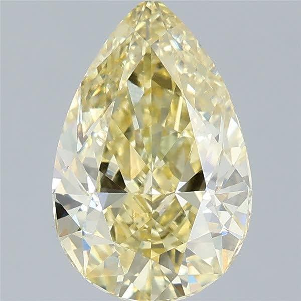 2.55 Ct. Fancy Intense Yellow Pear Lab Grown Diamond