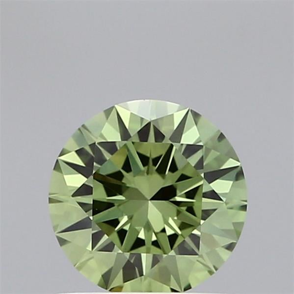 0.89 Ct. Fancy Vivid Green Round Lab Grown Diamond