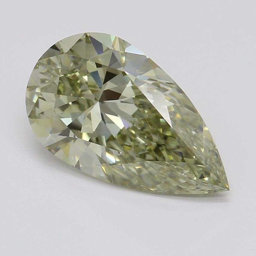 1.5 Ct. Fancy Grayish Greenish Yellow Pear Diamond