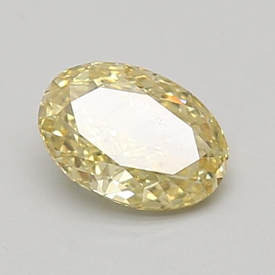 0.77 Ct. Fancy Vivid Yellow Oval Lab Grown Diamond