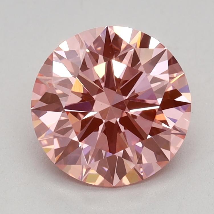 1.07 Ct. Fancy Vivid Pink Round Lab Grown Diamond