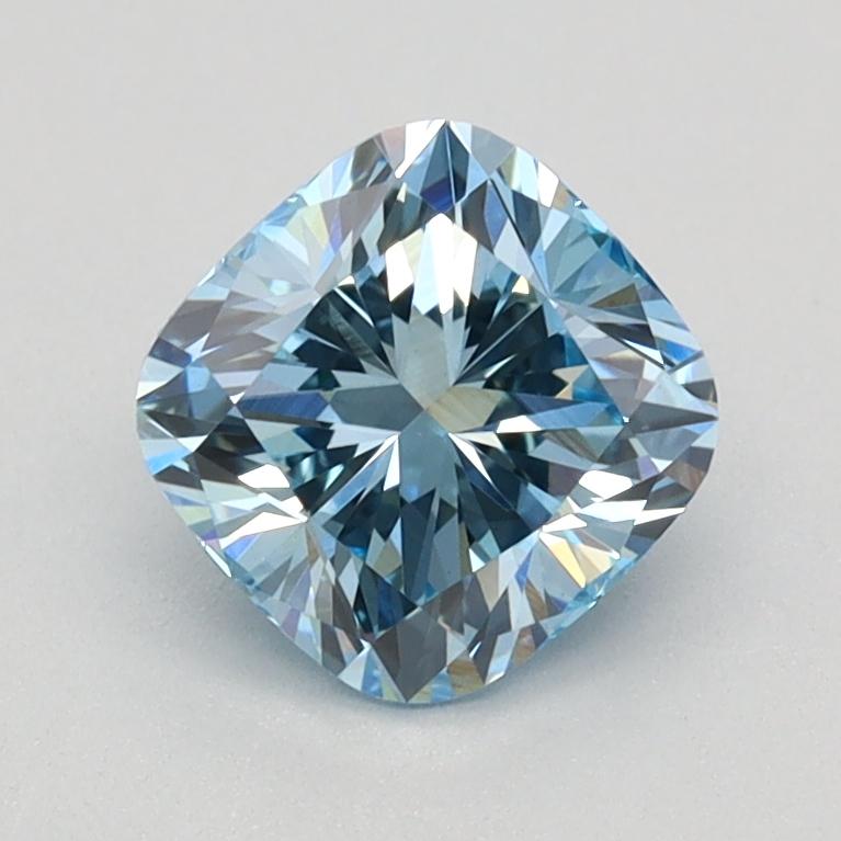1.05 Ct. Fancy Vivid Blue Cushion Lab Grown Diamond