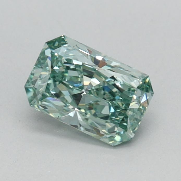 0.45 Ct. Fancy Vivid Green Radiant Lab Grown Diamond