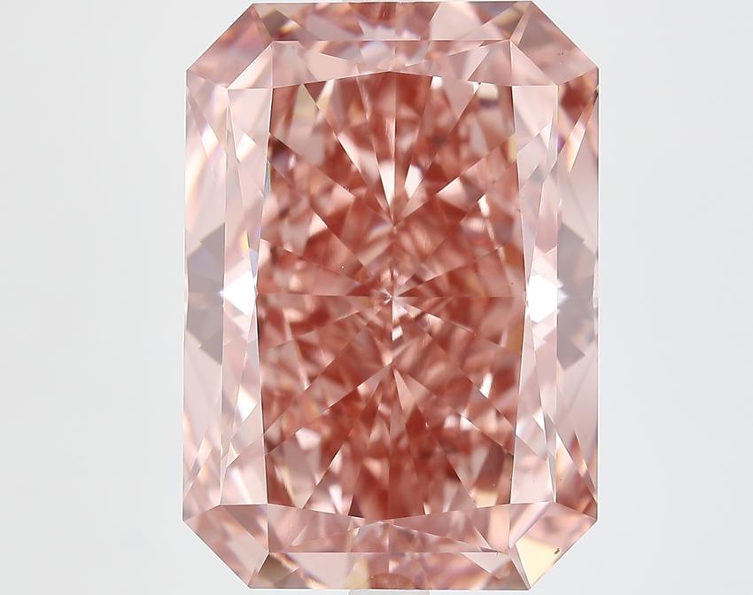 10.55 Ct. Fancy Vivid Pink Radiant Lab Grown Diamond