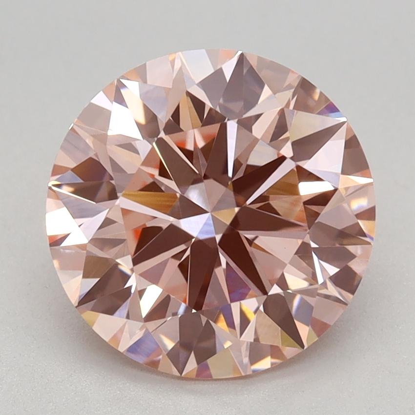 2.10 Ct. Fancy Vivid Pink Round Lab Grown Diamond