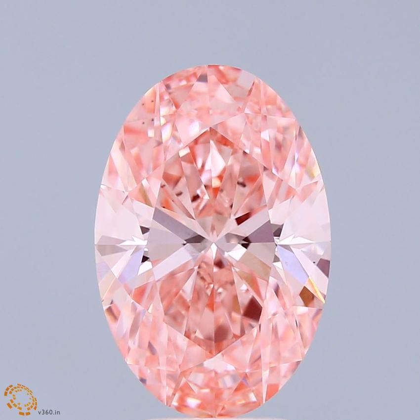 4.51 Ct. Fancy Vivid Pink Oval Lab Grown Diamond