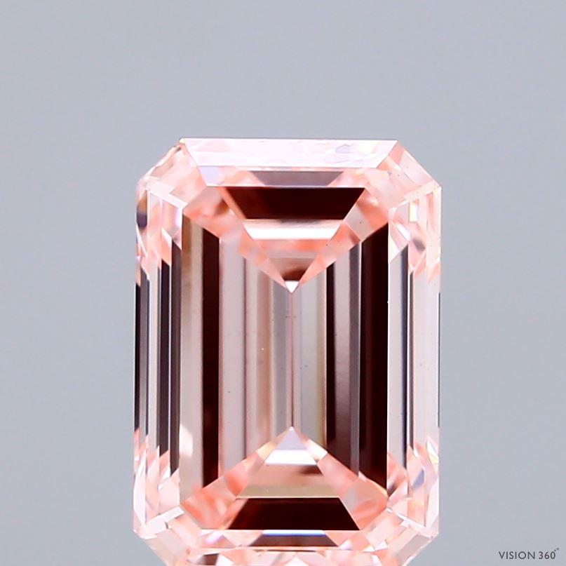 3.01 Ct. Fancy Intense Pink Emerald Lab Grown Diamond