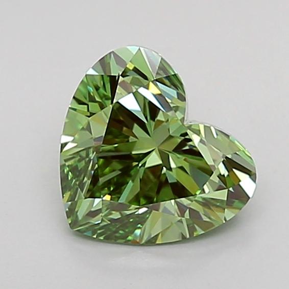 1.00 Ct. Fancy Vivid Green Heart Lab Grown Diamond
