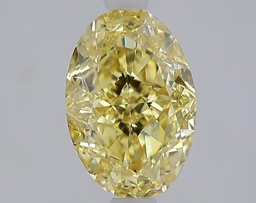 2.03 Ct. Fancy Intense  Yellow Oval Lab Grown Diamond