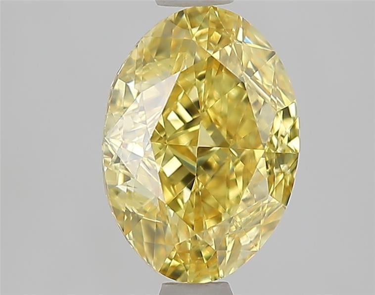 1.58 Ct. Fancy Intense  Yellow Oval Lab Grown Diamond