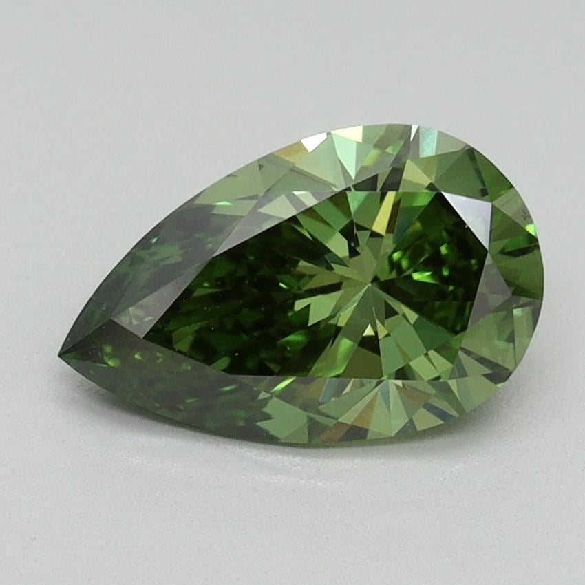 1.29 Ct. Fancy Vivid Pacific Green Pear Lab Grown Diamond