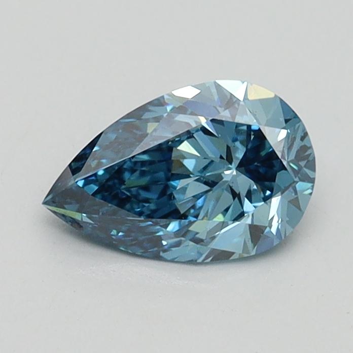0.62 Ct. Fancy Vivid Blue Pear Lab Grown Diamond