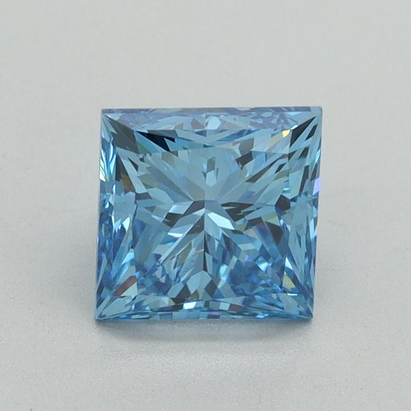 1.53 Ct. Fancy Vivid Blue Princess Lab Grown Diamond
